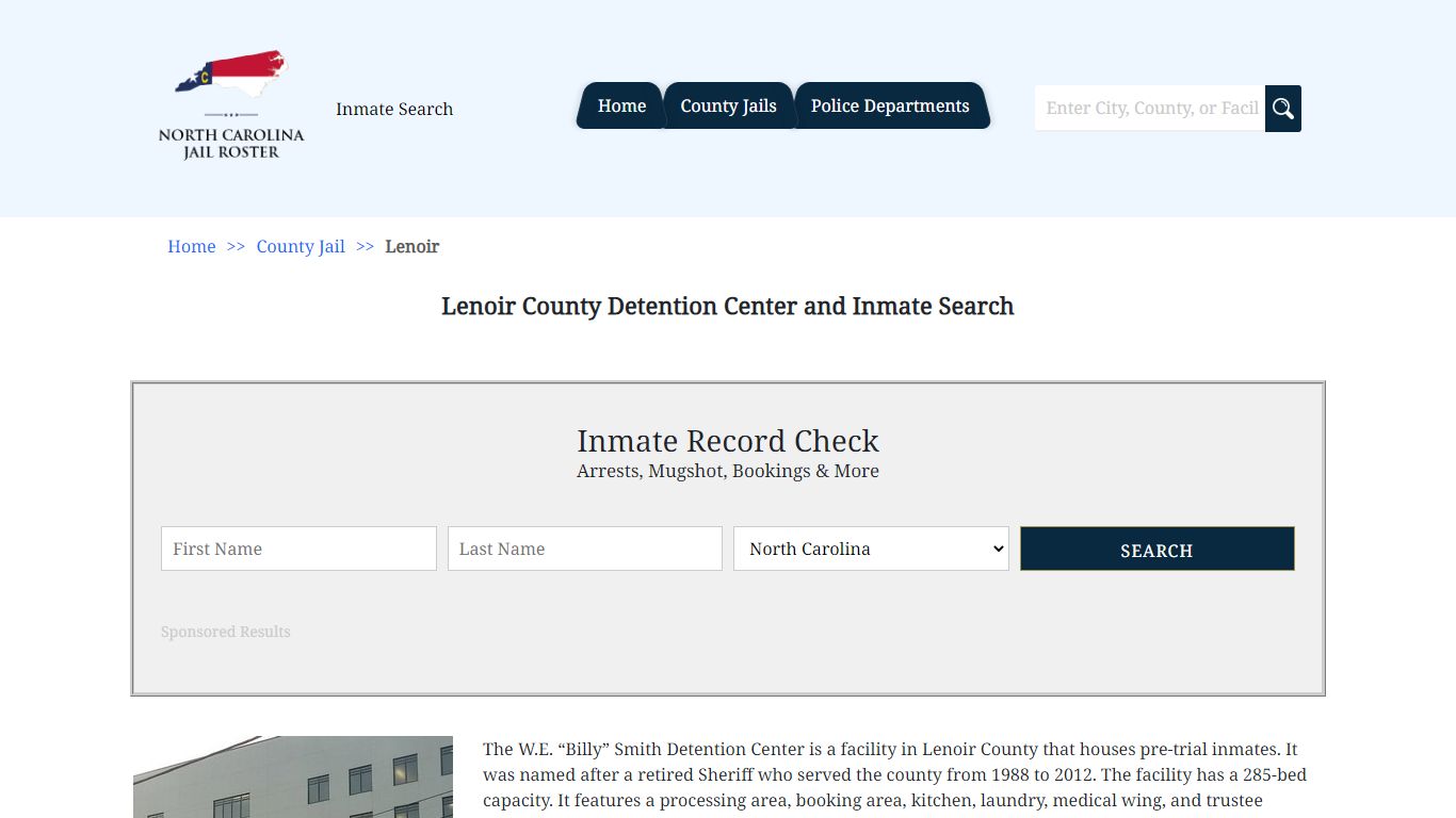 Lenoir County Detention Center and Inmate Search | North Carolina Jail ...